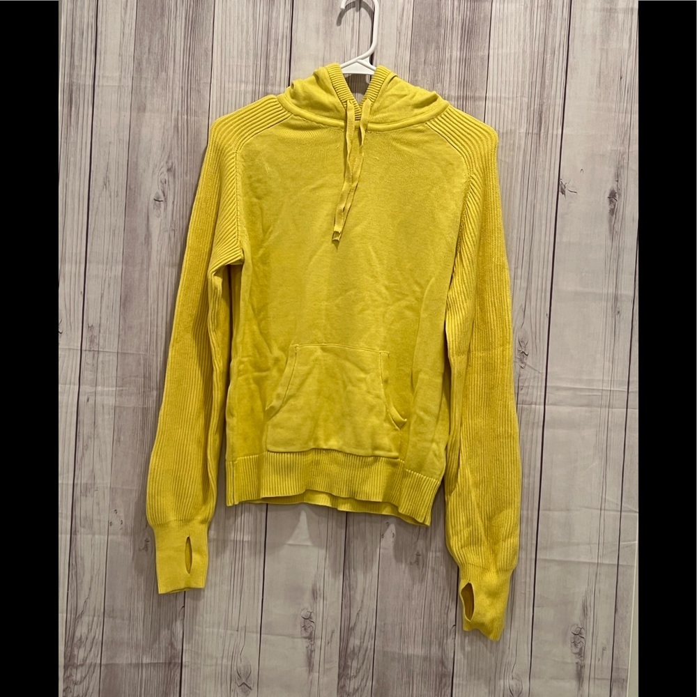 STYLE & CO hoodie sweater/ yellow sunray size M - Picture 5 of 7